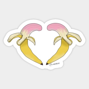 Strawberry Banana Heart Sticker